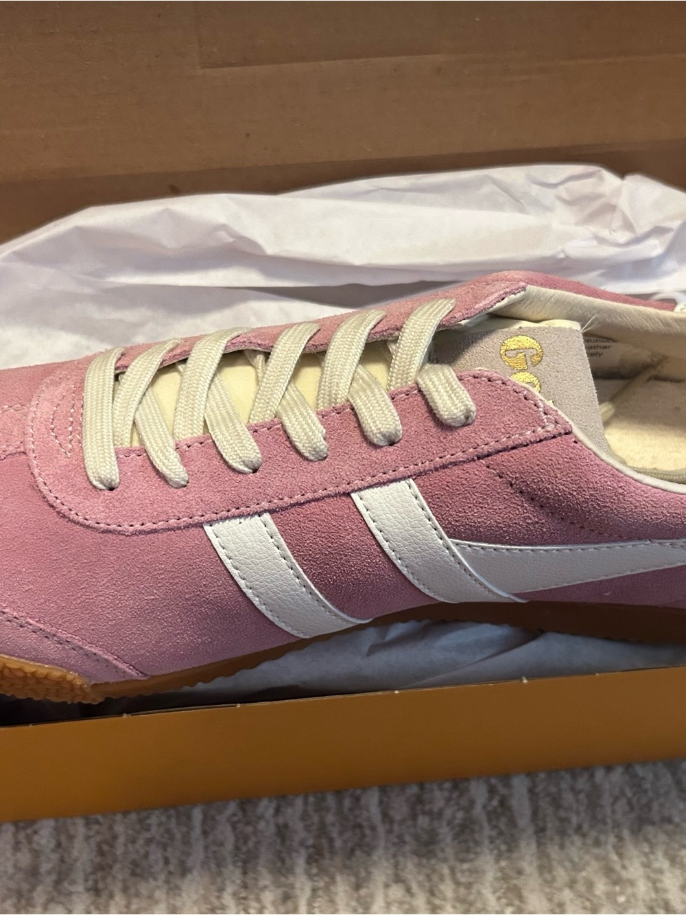Gola Women’s Elan Trainer- Candy/White. US Size 10, UK Size 8